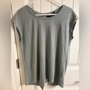 Tahari Light Gray Muscle Tee